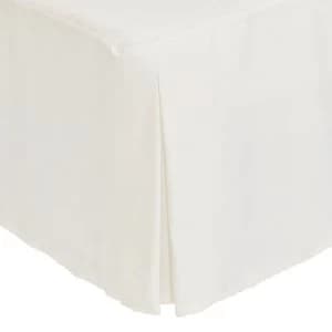 Catherine Lansfield Cream Non-Iron Plain Dye Pleated Platform Valance Sheet - Double