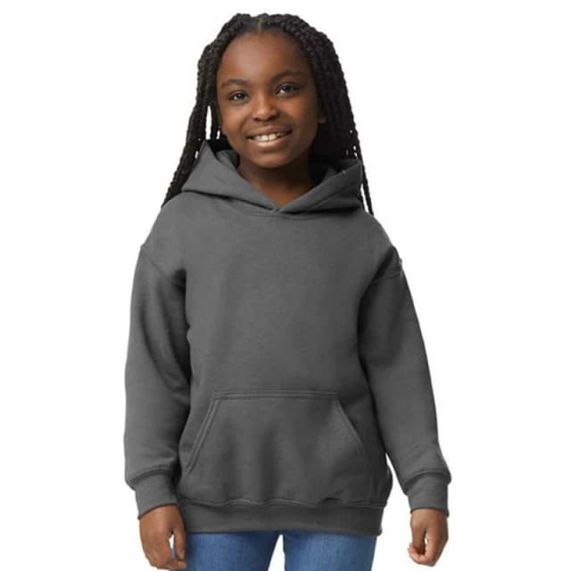 Gildan Heavy Blend Hooded Sweatshirt in Charcoal Size: 12-13 Years Charcoal Unisex 12-13 Years