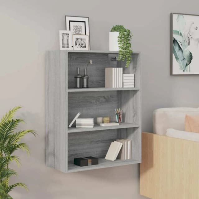 Vidaxl Hanging Wall Cabinet Grey Sonoma 69.5X32.5X90 Cm, Grey 817400