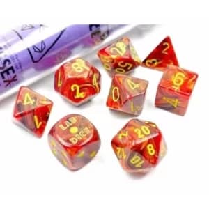Vortex Polyhedral Underworld/yellow Lab 7-Die Set