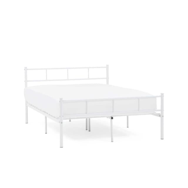 Homelife Metal Bed Frame - White White Single
