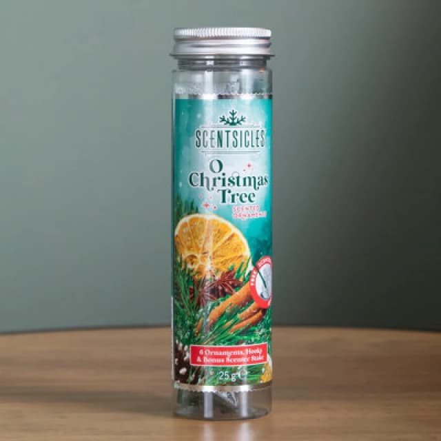 Samuel Alexander 25G O Christmas Tree Scented Christmas Scentsicles With 6 Hanging Hooks