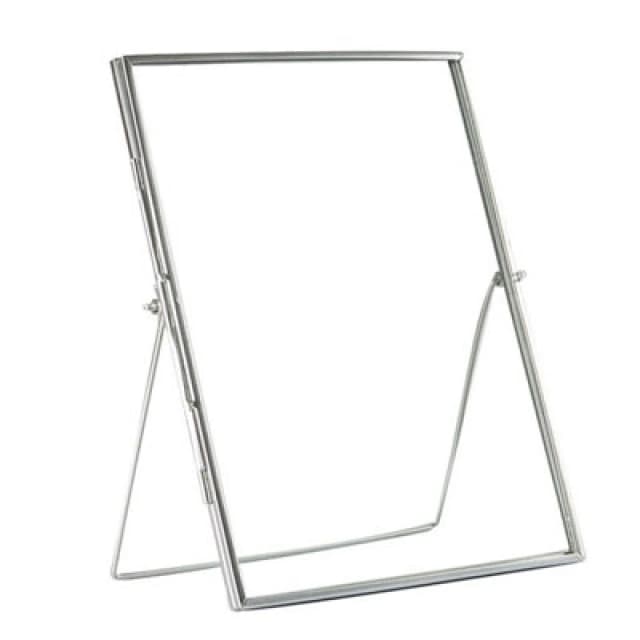 Nicola Spring Standing Metal Photo Frame - 8" X 10" - Silver - Picture Frame Freestanding Frame Display Poster Frame