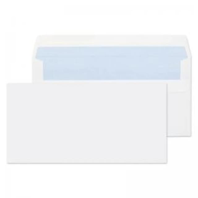 ValueX Everyday Envelopes DL White Wallet Plain Self Seal 80gsm EXR57021BL