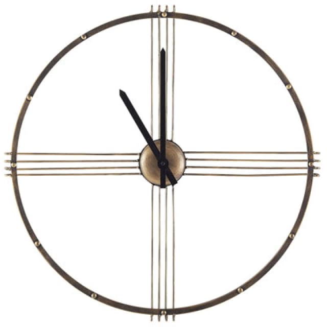 Beliani Wall Clock Ascona 64cm Metal Gold