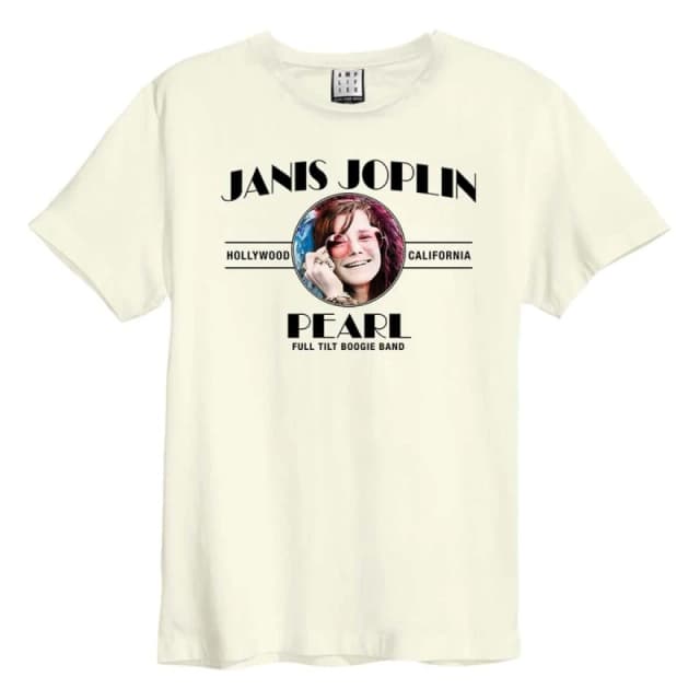 Amplified Amplified Men 50th Anniversary Janis Joplin T-Shirt in White Size: 3X-Large White XXXL Male 5063806466697