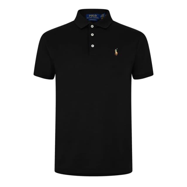 Polo Ralph Lauren Mens Slim Fit Short Sleeve Polo Shirt Polo Black male 2XL