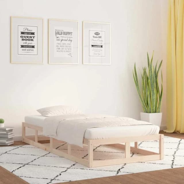 VIDAXL Bed Frame without Mattress 100x200cm Solid Wood vidaXL 8720287136743