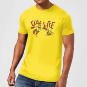 The Flintstones Club Life Mens T-Shirt - Yellow - L - Yellow