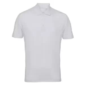 Tri Dri Mens Panelled Short Sleeve Polo Shirt (M) (White)