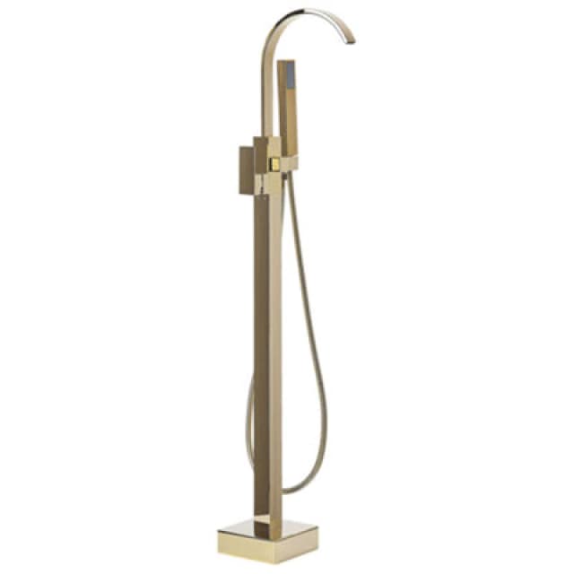 Beliani Freestanding Bathtub Faucet Ribbon Gold