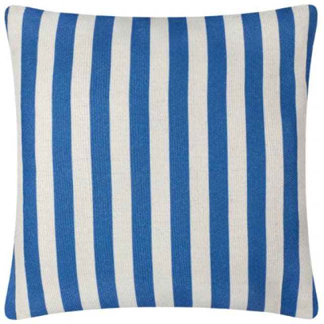 Furn. Deck Stripe Woven Filled Outdoor Cushion White/Blue 59 X 59Cm, White 5.03E+12