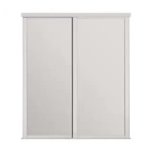 Shaker Sliding Doors and track W2136 White Frame Mirror