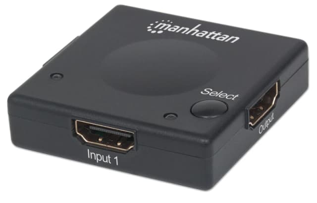 Manhattan Manhattan HDMI Switch 2-Port 1080p Connects x2 HDMI sources to x1 display Automatic and Manual Switching (via button) No external power requ