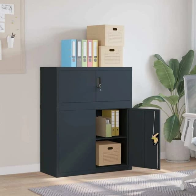 vidaXL File Cabinet Anthracite 90x40x110cm Steel, Multi 3188328