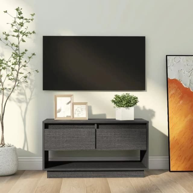 VIDAXL TV Cabinet Grey 74x34x40cm Solid Wood Pine Vidaxl 8720286904794