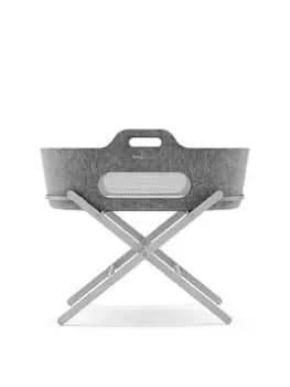 Snuz SnuzBaskit Moses Basket & Grey Stand Set - Dark Grey