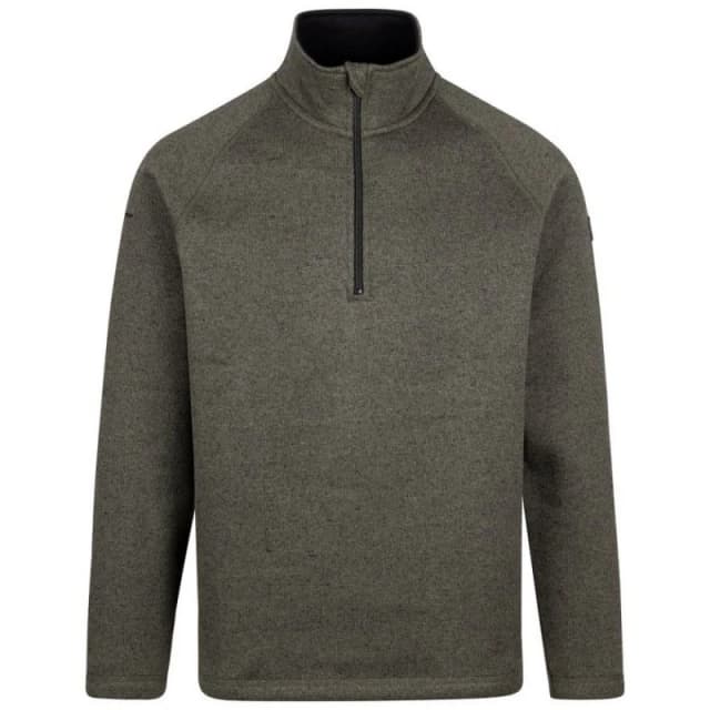 Trespass Trespass Men Corsham Marl Half Zip Fleece Top in Brown Size: Small Brown S Male 5063470736553