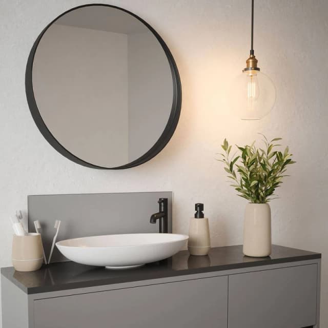 Splashback Matt Grey Toughened Glass Bathroom s 250mm x 500mm x 4mm Grey Unisex