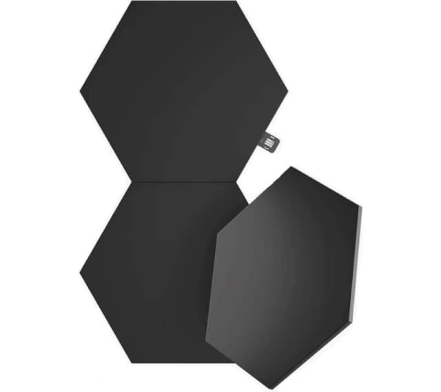 NANOLEAF Shapes Hexagon Smart Lights Expansion Pack - Ultra Black, Pack of 3 4897105335948