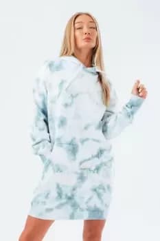 Tie Dye Longline Scribble Hoodie