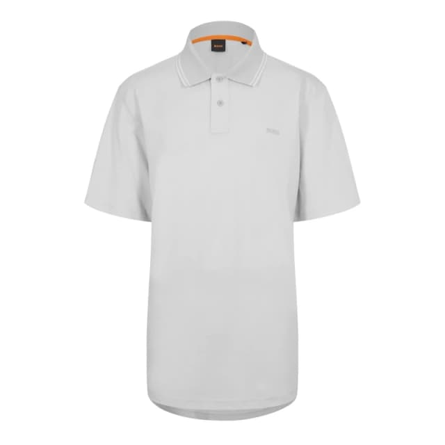 Boss Mens Peoxfordnew Short-Sleeve Polo Shirt Pastel Grey male L