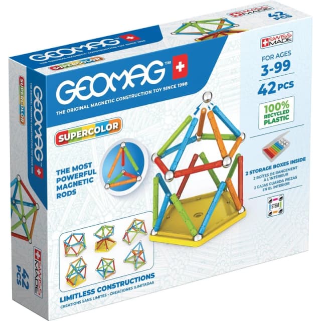 Geomag Magnetic Supercolor - 42 Pieces, Multi 383