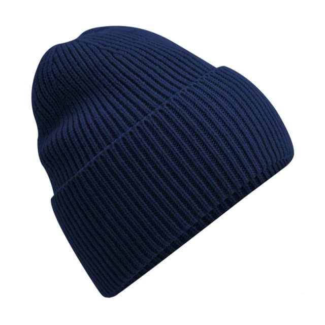 Beechfield Beechfield Men Cuffed Oversized Beanie in Navy Navy One Size Male 5059958977228