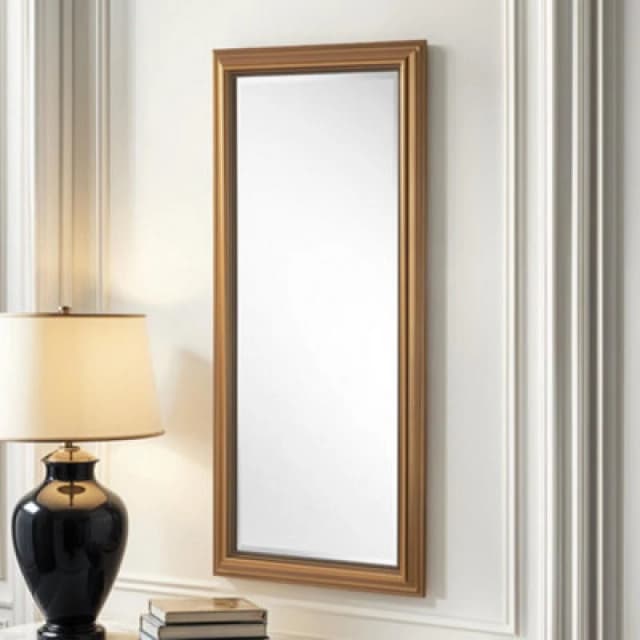 Yearn Mirrors Yearn Mirrors Classic Gold Beaded Mirror 169x77.5cm Gold One Size Unisex 0716053065339