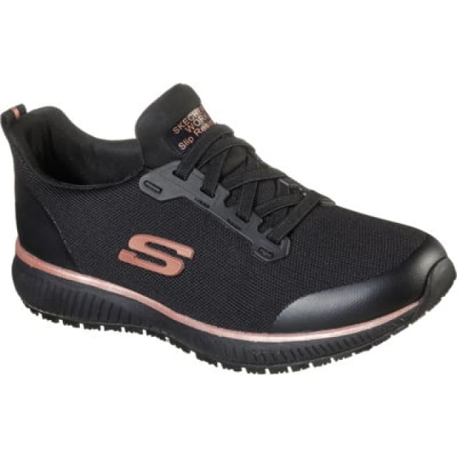 Skechers Squad Sr Slip On Athletic Slip Resistant Trainers - Black T67DV Female 3,8