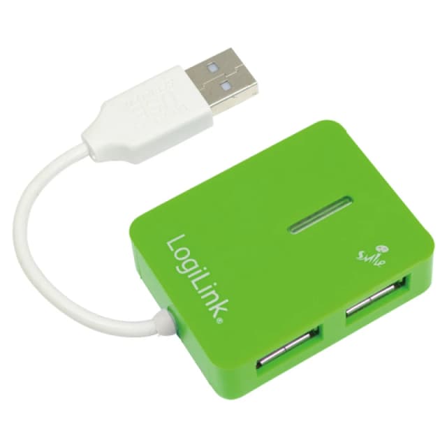 LogiLink USB 2.0 4-Port Hub 480 Mbps Green