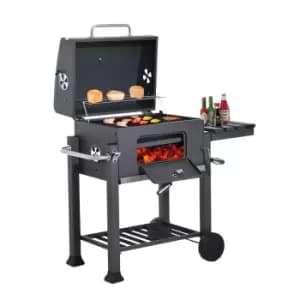 Outsunny Charcoal Grill BBQ Trolley