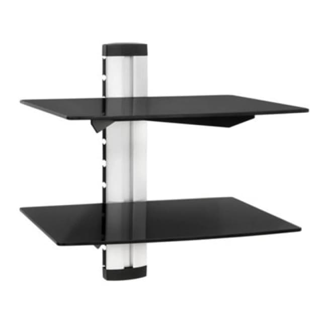 Tectake Floating Shelves With 2 Compartments Model 1 - Black