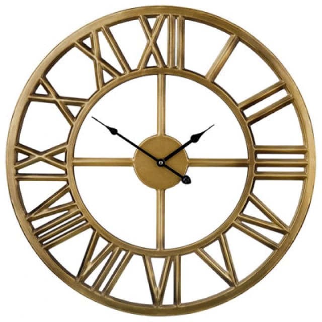 Beliani Wall Clock Nottwil 61cm Metal Gold