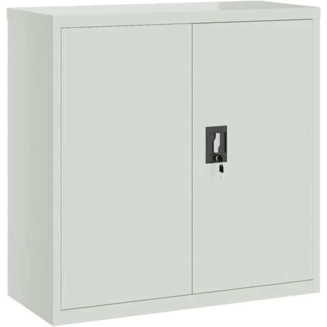VIDAXL Office Cabinet with 2 Doors Grey 90cm Steel vidaXL 20114