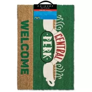 Friends Central Perk Door Mat (One Size) (Green/Light Brown/White) - Green/Light Brown/White