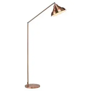 Village At Home Vintage Floor Lamp - Copper