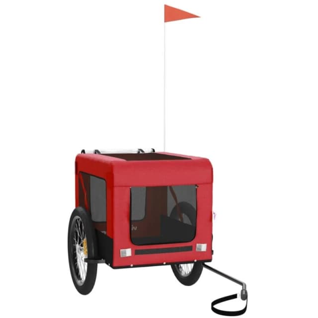 VIDAXL Pet Bike Trailer Red and Black Oxford Fabric&Iron Vidaxl 8720845770075