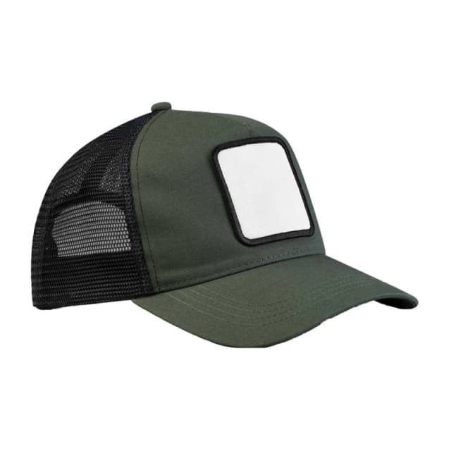 Beechfield Mens Patch 5 Panel Trucker Cap in Dark Olive Dark Olive Male One Size