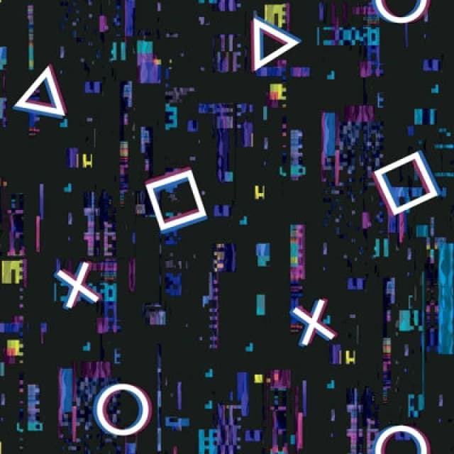 Debona Video Game Glitch Multicoloured Pink Purple Black Blue Wallpaper Black