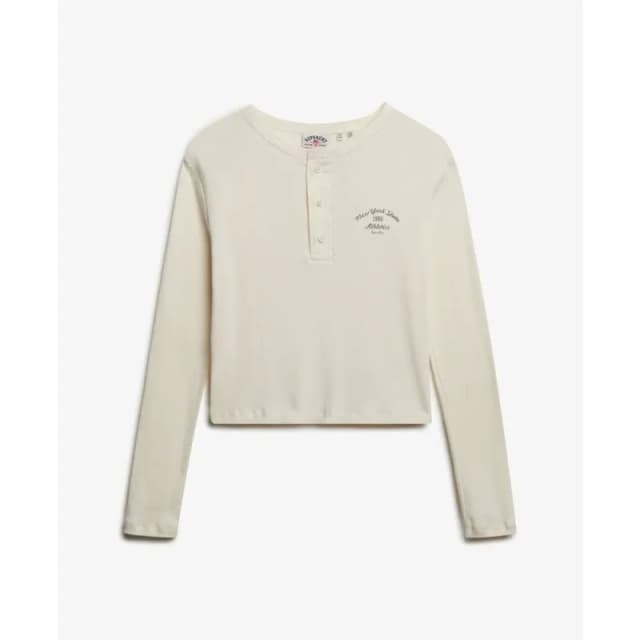 Superdry Womens long sleeve T-Shirt Superdry Athletic Essentials Blanc Female L