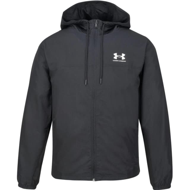 Under Armour Mens Sportstyle Water Resistant Wind Resistant Long Sleeve Windbreaker Triple Black male M