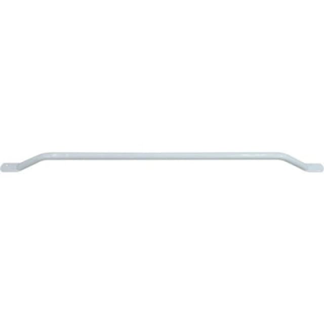 Loops White Steel Pipe Grab Bar - 1130mm Length - Rounded Safety Ends - Epoxy Coating White