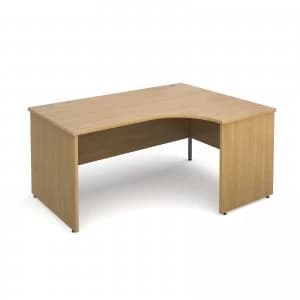 Maestro 25 PL Right Hand Ergonomic Desk 1600mm - OAK Panel Leg Design