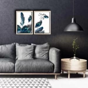 2PKCT-011 Multicolor Decorative Framed MDF Painting (2 Pieces)