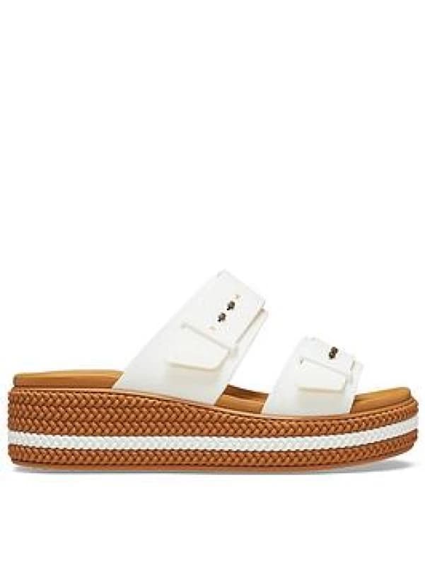 Crocs Womens Brooklyn Woven Buckle Clogs Clogs 3 (34-35) Black 22058503230