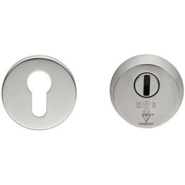 Loops 4 Star Security Escutcheons Set Suits BS Euro Cylinder Locks Satin Steel Metallics unisex