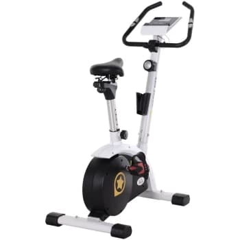 Homcom - Stationary Exercise Bike Adjustable w/ LCD Monitor Phone Holder