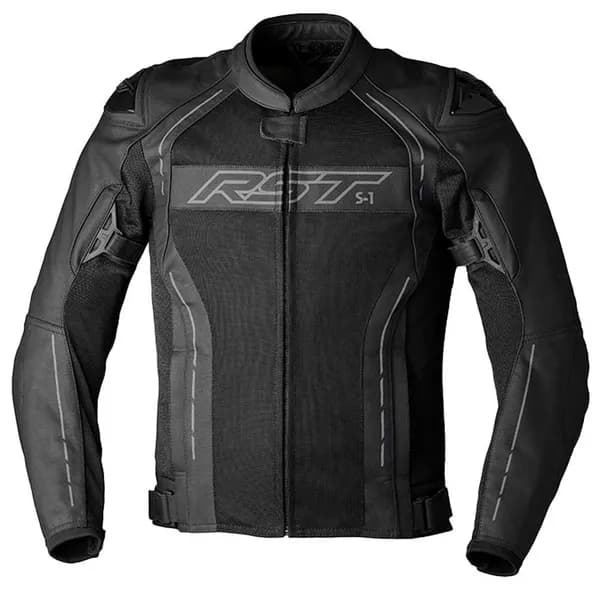 RST S-1 Mesh Leather Jacket Black Size 56