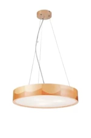 Cylindrical Pendant Ceiling Light Pine, 3x E27